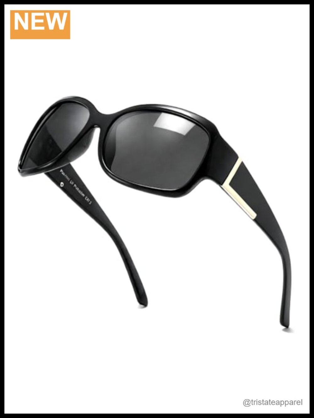 Retro Polarized Sunglasses UV400 Full Frame PC Rectangular Women's